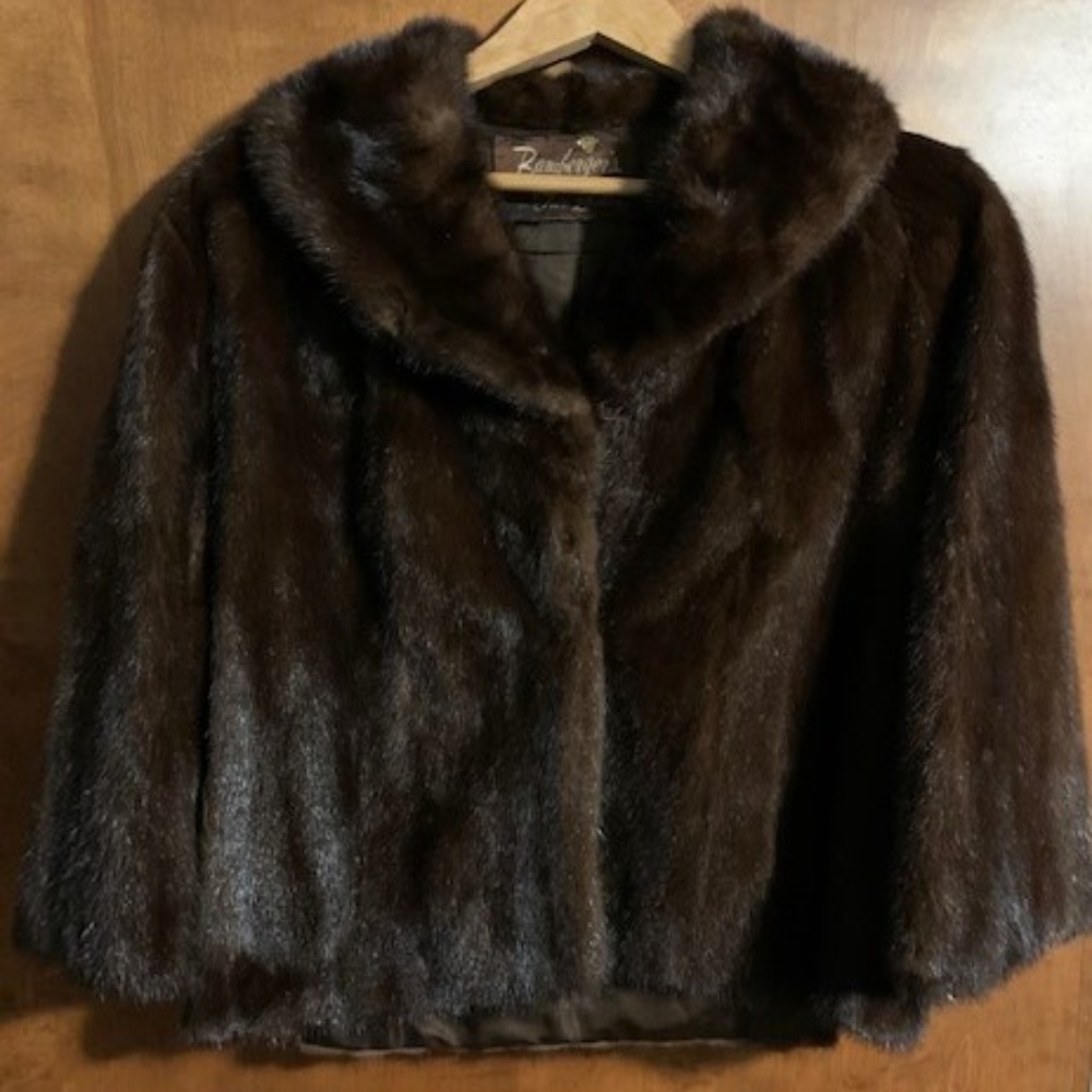 Bamberger Fur Salon Chocolate Mink Cape - Vintage